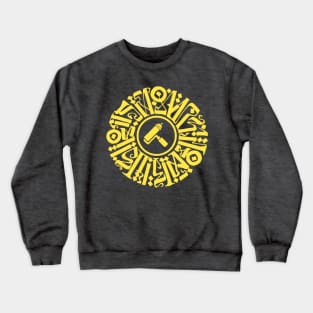 Migration III in gold yellow text Crewneck Sweatshirt